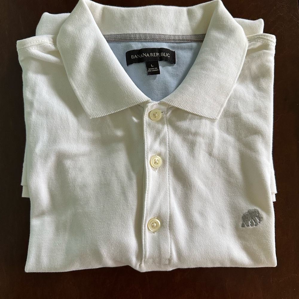 Banana Republic white polo, men’s large